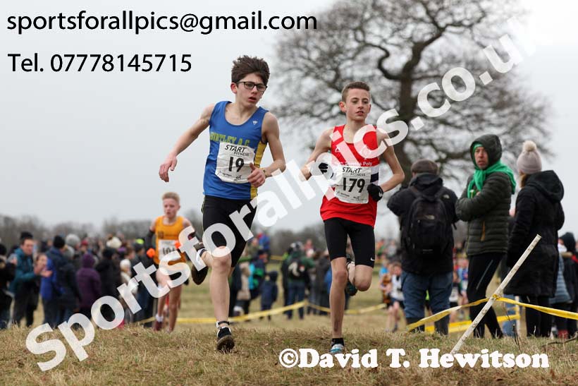 Boys under-13s, 2018 Northern Cross Country Champs., Harewood House, Leeds. Photo: David T. Hewitson/Sports for All Pics